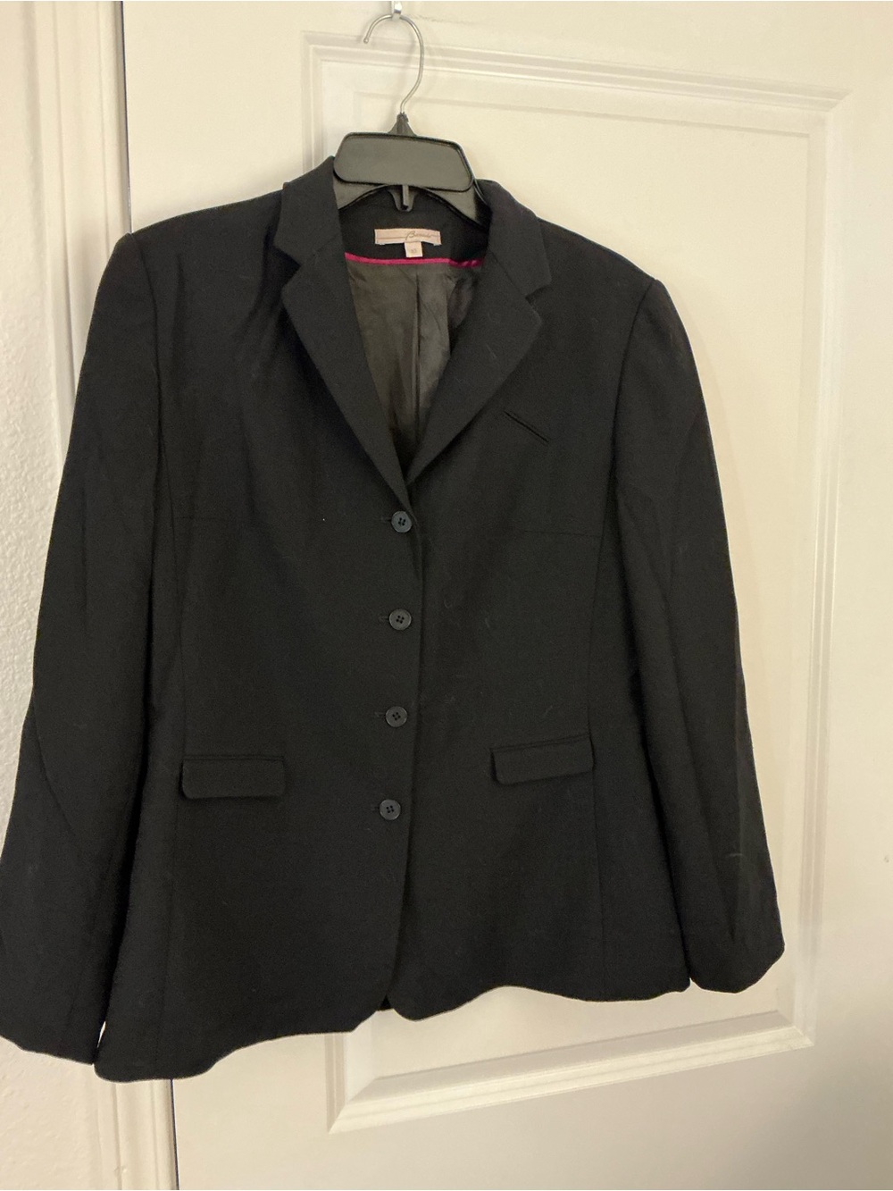 Barami Women's Size 10 Black 4 Button Classic Suit Blazer Jacket Lined Career